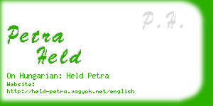 petra held business card